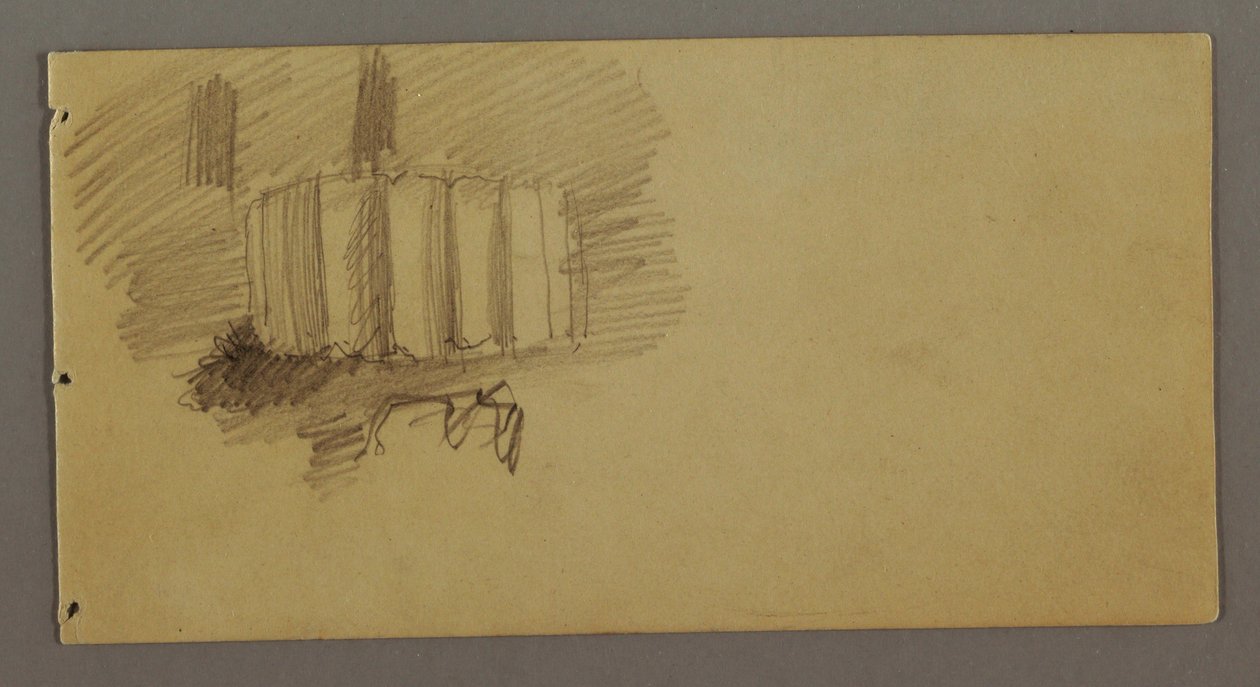 Desenho, Colunas Clássicas, possivelmente 1869 de Frederic Edwin Church