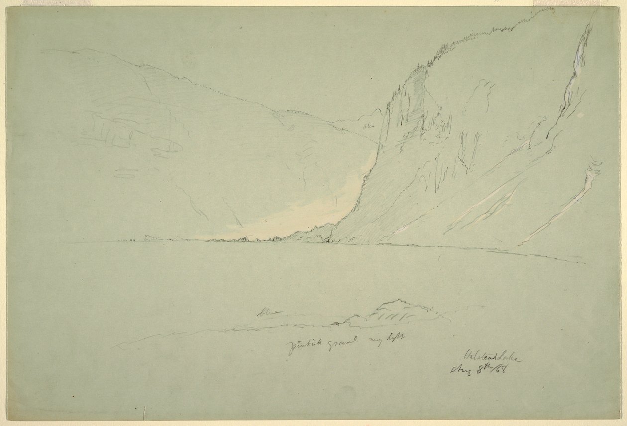 Desenho, Paisagens perto da Áustria, 5 de agosto de 1868 de Frederic Edwin Church