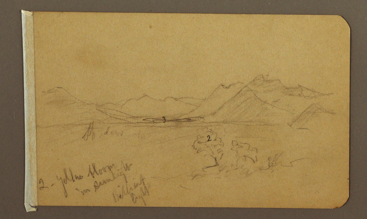 Desenho, Vale, Montanhas, possivelmente 1893 de Frederic Edwin Church