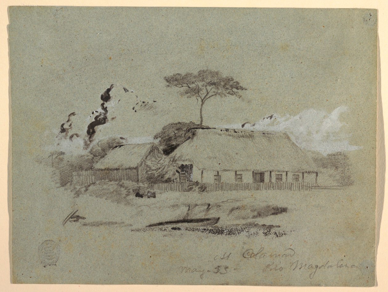 Casa e galpão, Calamar, Colômbia de Frederic Edwin Church