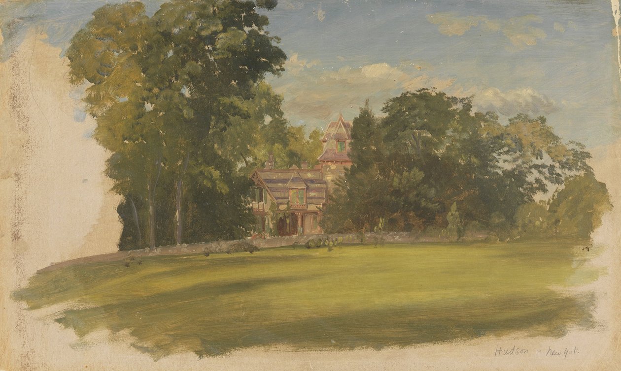 Casa em Hudson, Nova Iorque de Frederic Edwin Church
