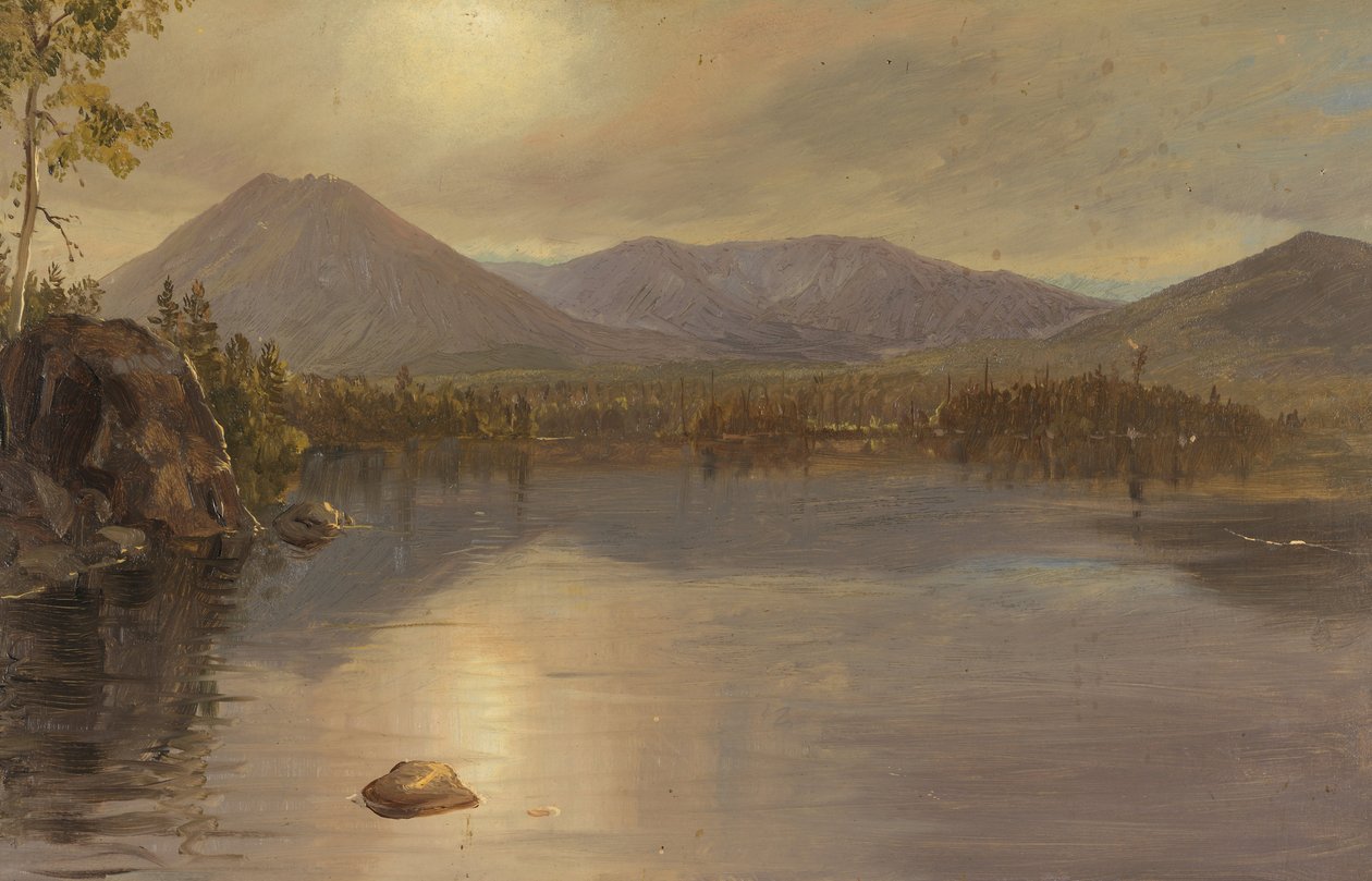 Monta Katahdin e Turner do Lago Katahdin, Maine de Frederic Edwin Church