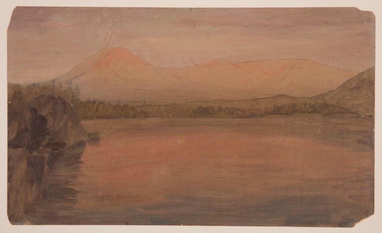 Mts Katahdin e Turner do Lago Katahdin de Frederic Edwin Church