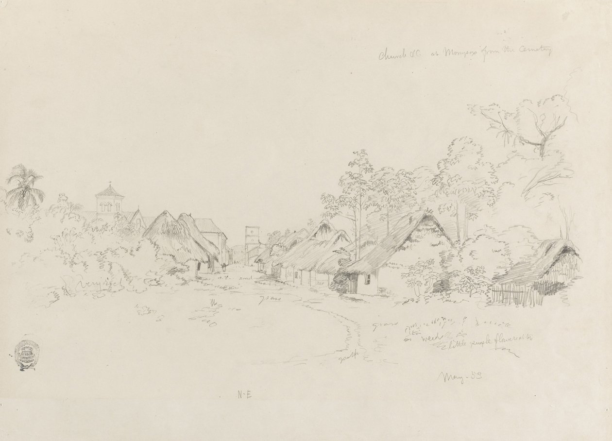 Rua em Mompos, Colômbia de Frederic Edwin Church
