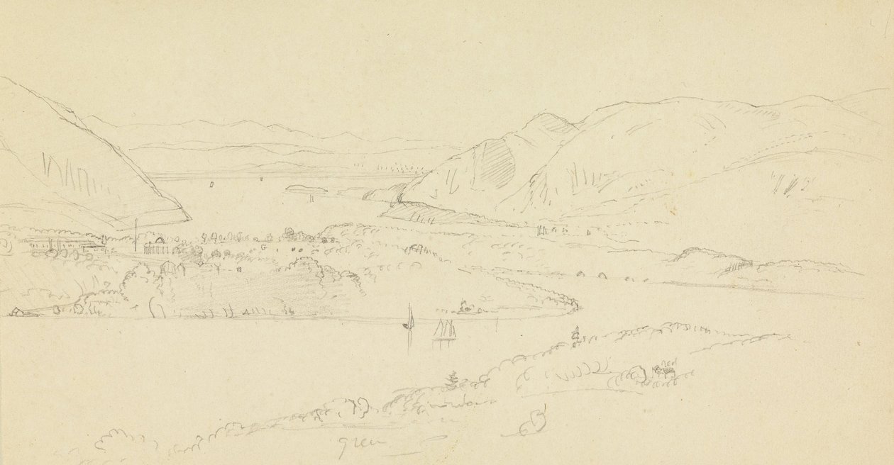 Vista, de, oeste, ponto, de, rocha castelo de Frederic Edwin Church