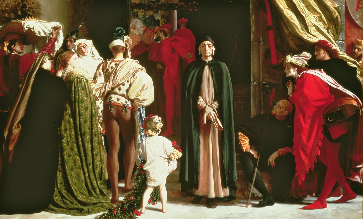 Dante no exílio, 1864 de Frederic Leighton