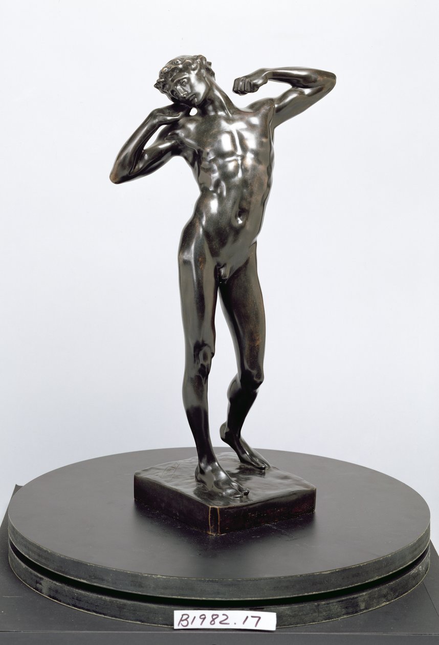 O preguiçoso, c.1886-90 (bronze) de Frederic Leighton
