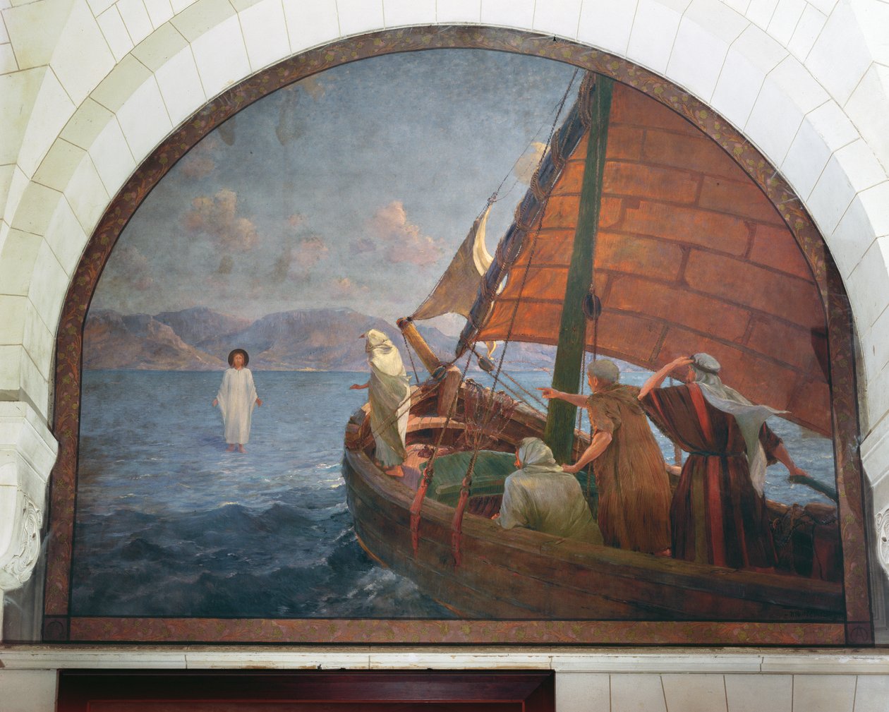 Cristo andando na água, 1917 de Frederic Montenard