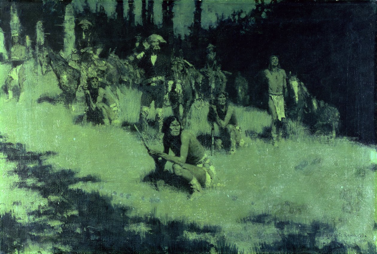 Apache Scouts Listening, 1908 de Frederic Remington