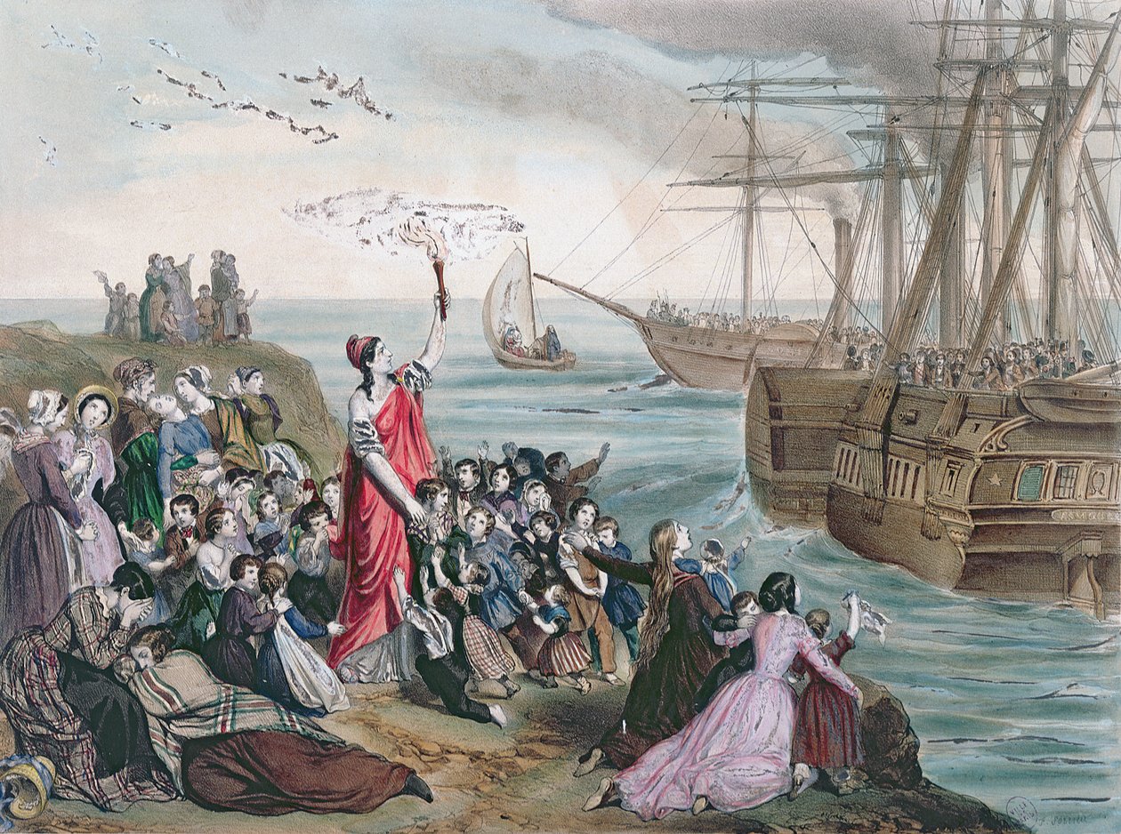 Despedindo-se de homens enviados para o exílio, 1850 de Frederic Sorrieu