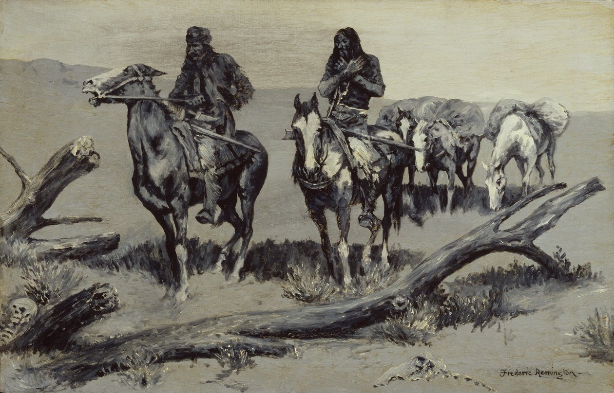 Homens mortos (a descoberta), 1908 de Frederic Remington