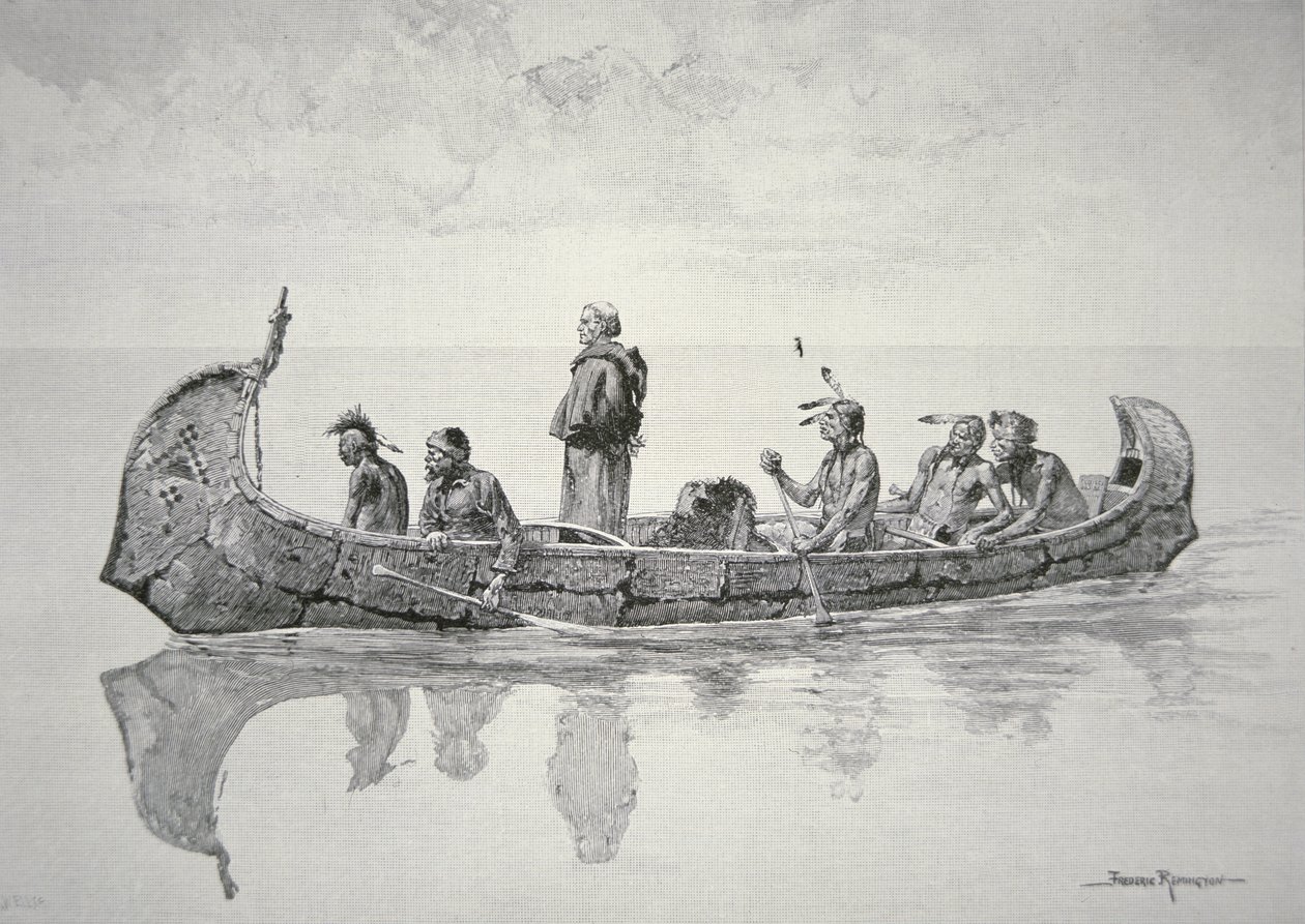 O missionário (litho) de Frederic (after) Remington