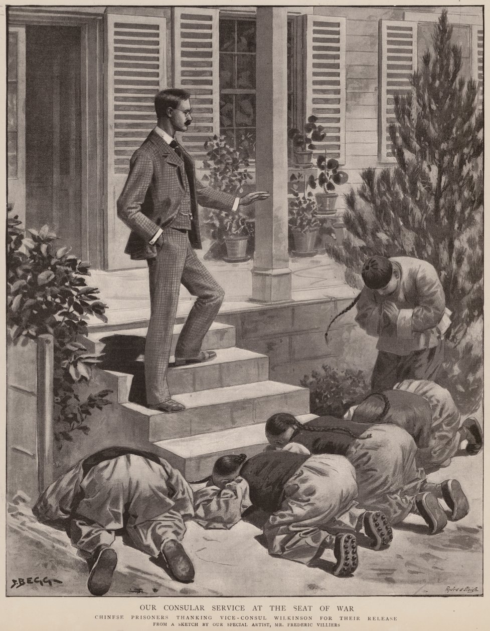O nosso serviço consular na sede da guerra (litografia) de Frederic (after) Villiers