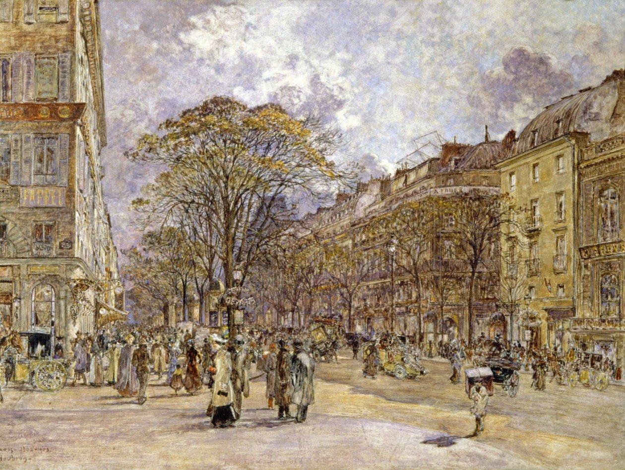O boulevard dos italianos, Paris de Frederic Anatole Houbron