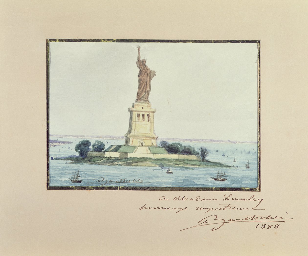 Estátua da Liberdade, Ilha de Beldoe, Nova York, 1888 de Frederic Auguste Bartholdi