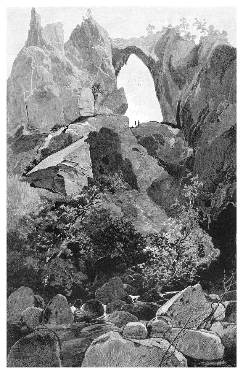 Carlotta Arch, cavernas de Jenolan, Novo Gales do Sul, Austrália, 1886. de Frederic B. Schell