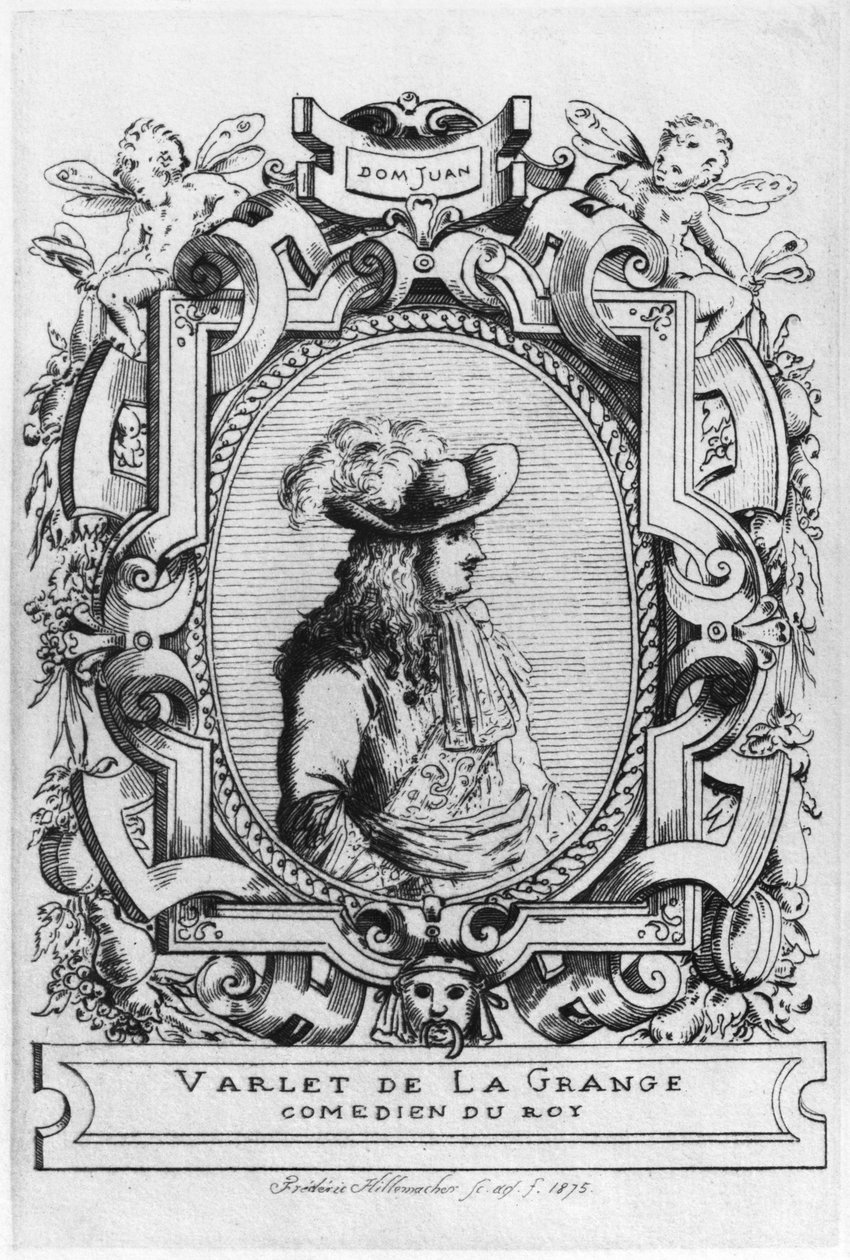 Charles Varlet, conhecido como La Grange, no papel de Dom Juan de &39;Don Juan, ou Le Festin de Pierre&39; de Jean-Baptiste Poquelin Molière (1622-73) 1875 de Frederic Desire Hillemacher