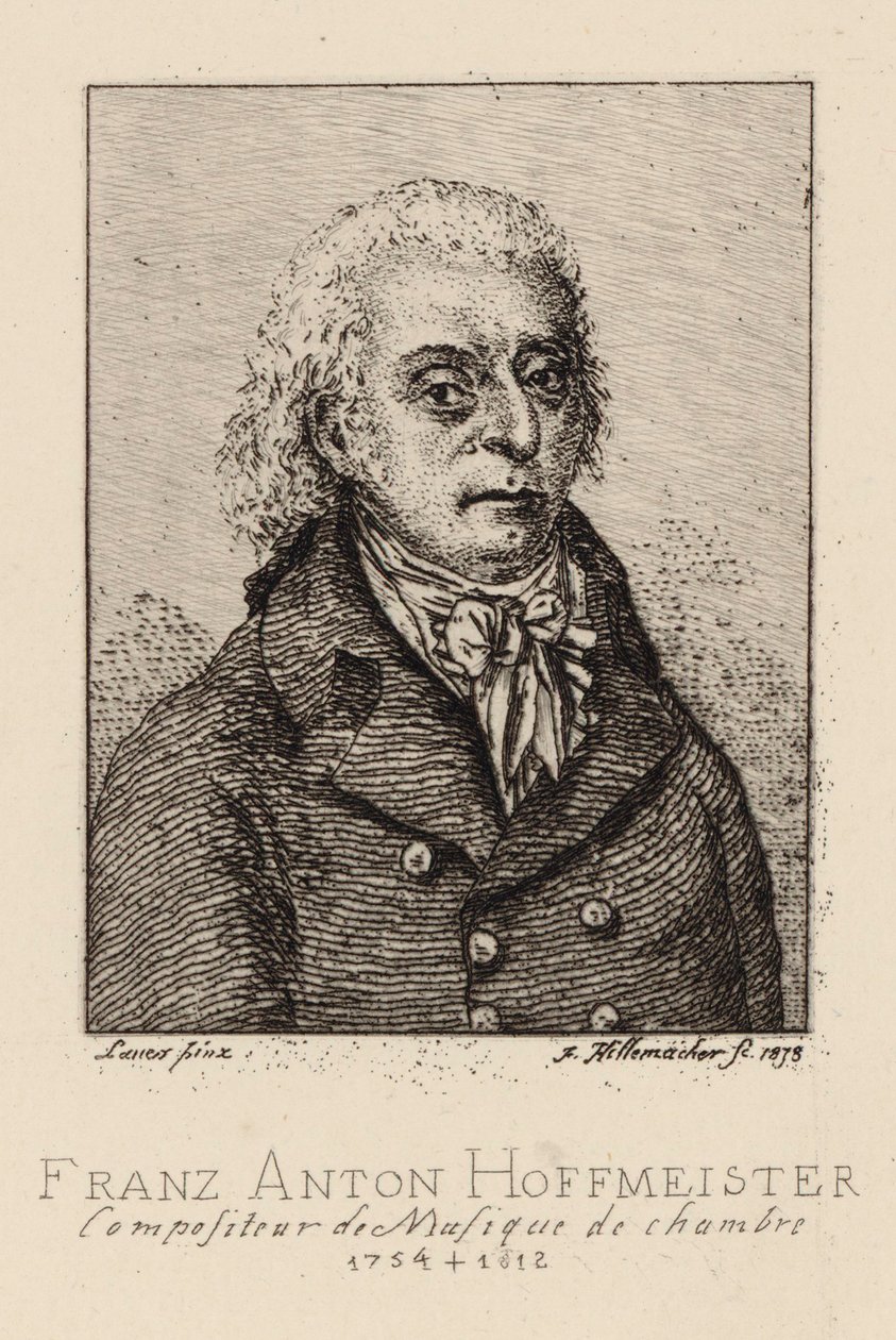 Retrato do compositor Franz Anton Hoffmeister 1754-1812. de Frederic Desire Hillemacher