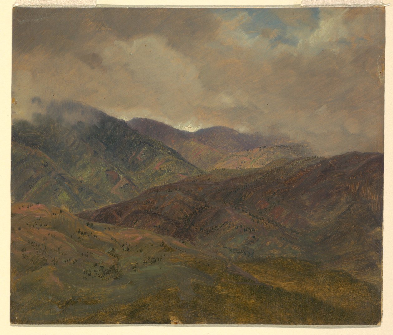 Blue Hills e Grey Clouds, Jamaica de Frederic Edwin Church