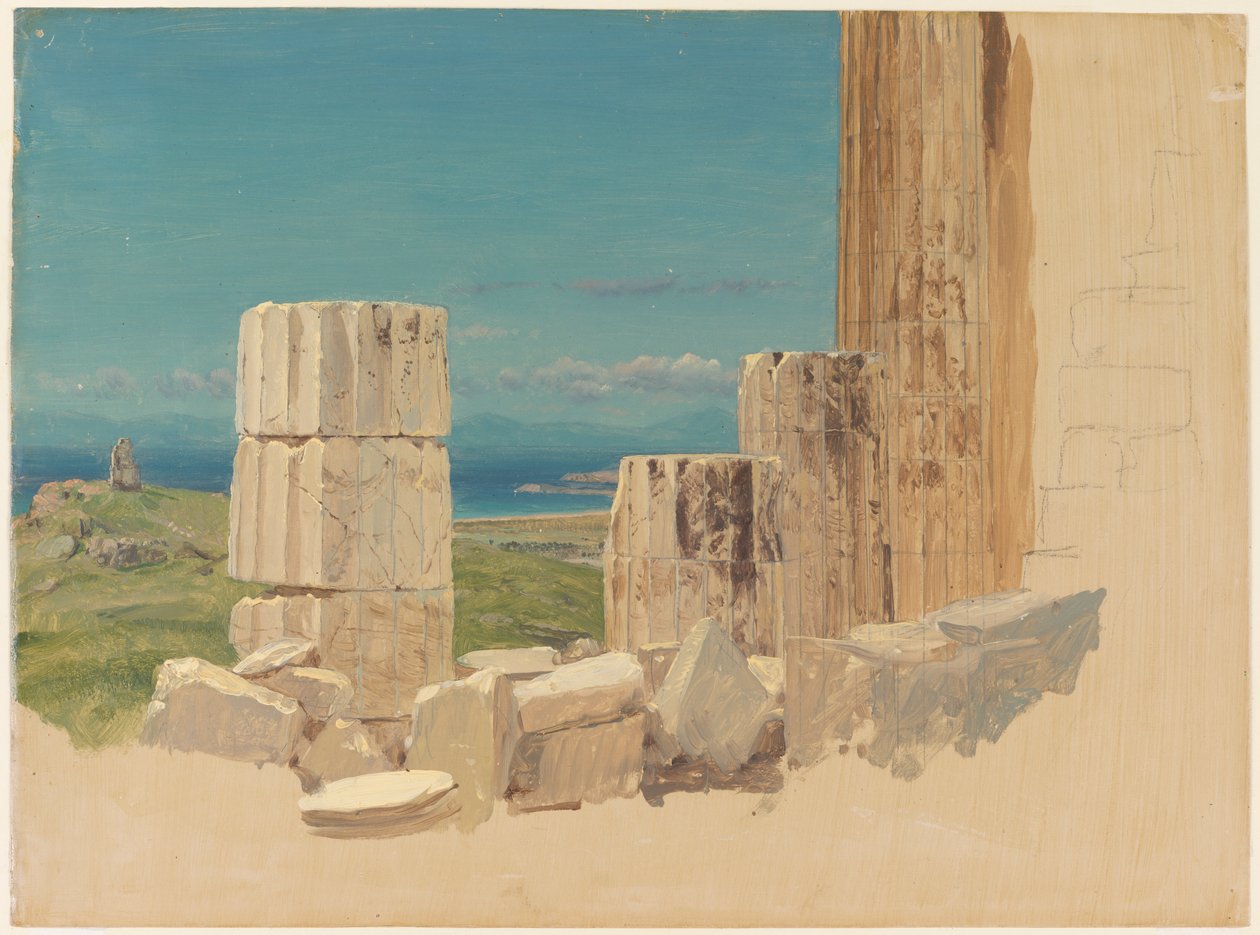 Colunas quebradas, vista do Parthenon de Frederic Edwin Church
