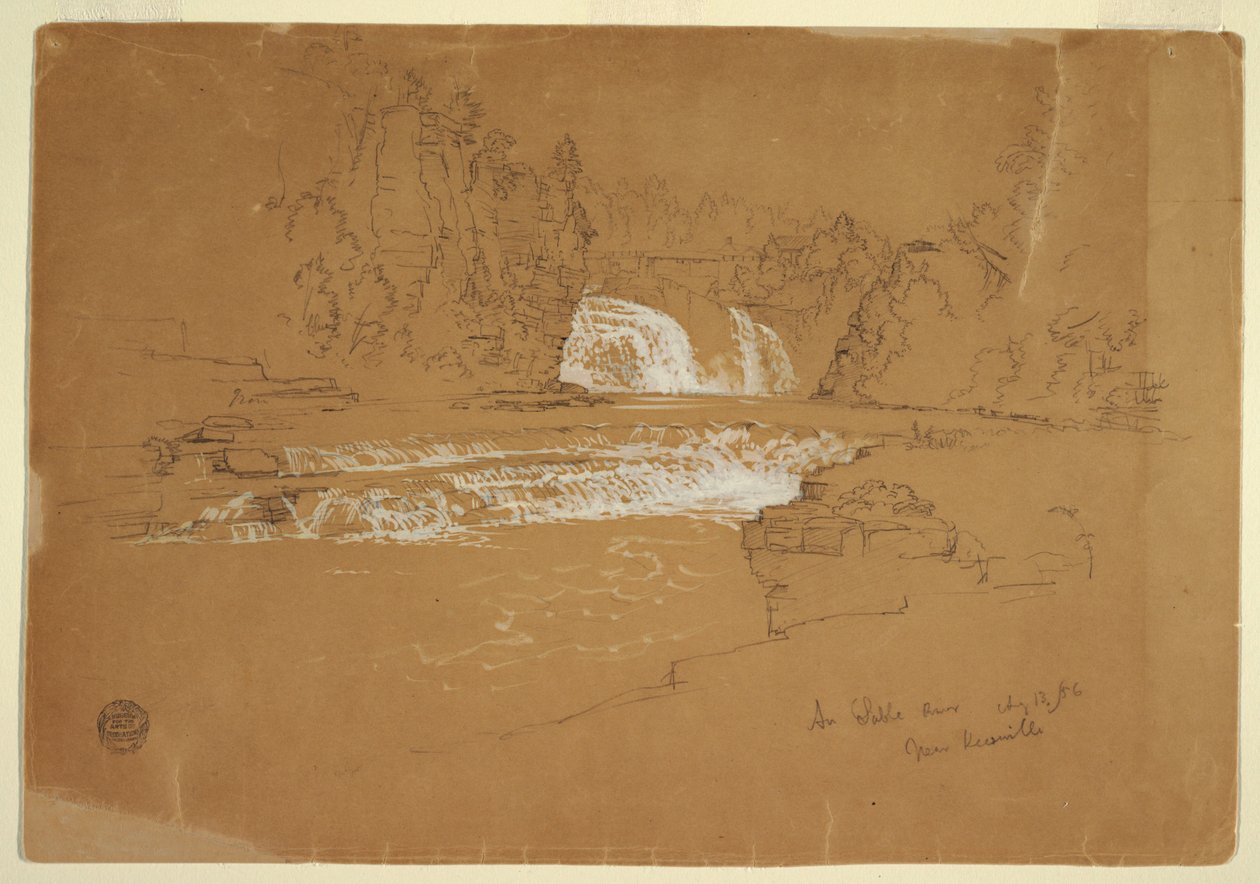 Cascatas do Rio Ausable, perto de Keesevill, Nova York de Frederic Edwin Church