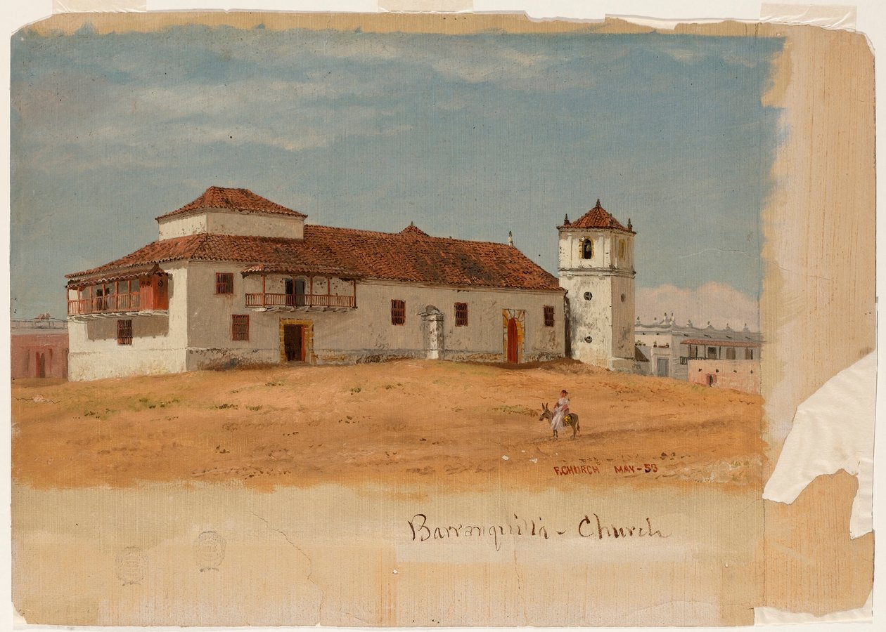 Igreja em Barranquilla, Colômbia de Frederic Edwin Church