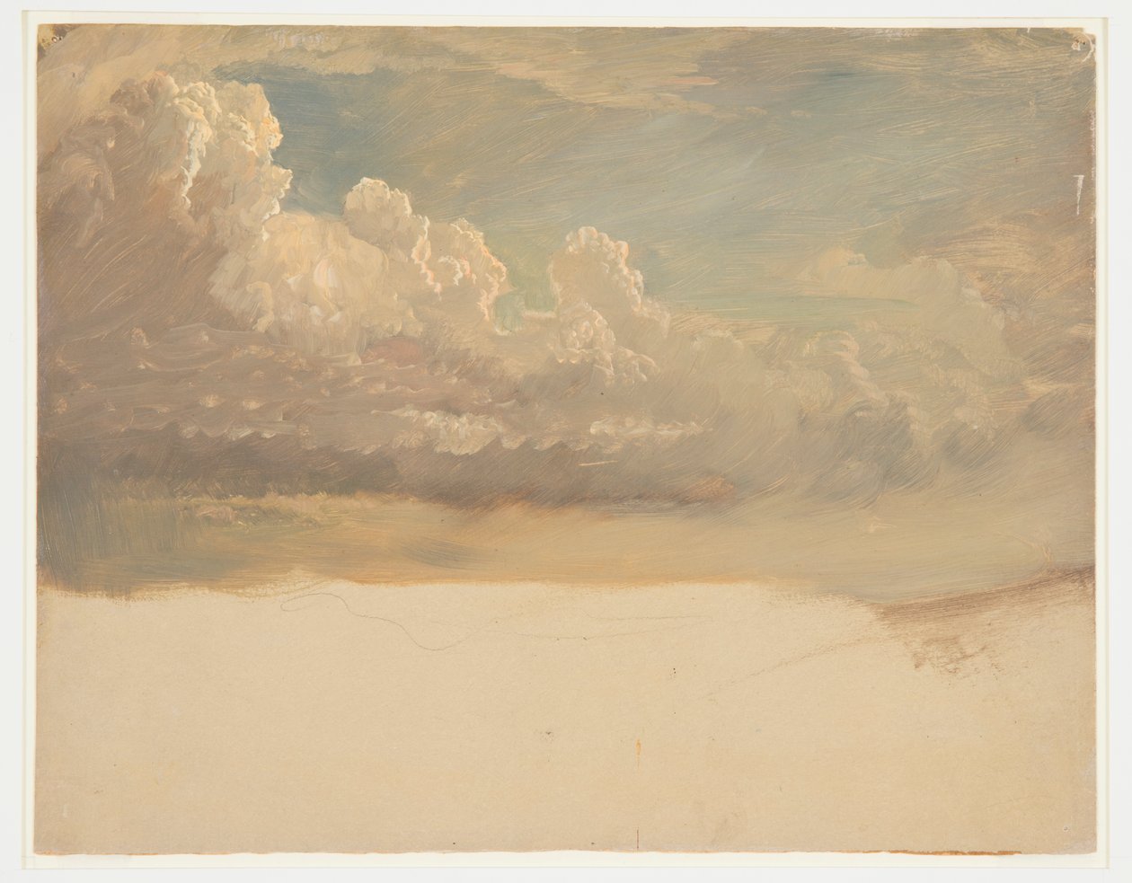 Estudo de nuvem de Frederic Edwin Church