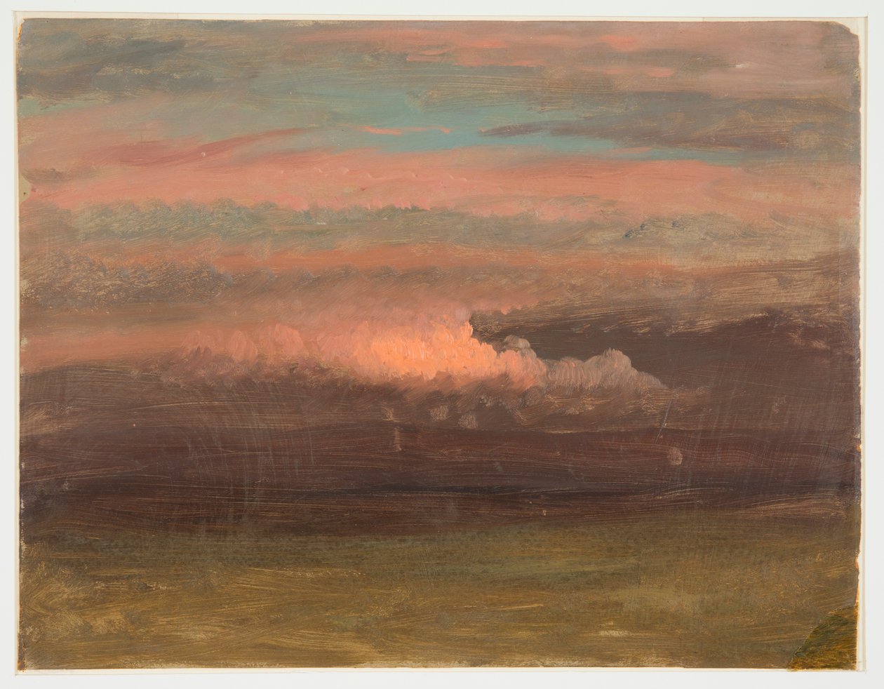 Estudo de nuvens ao pôr do sol de Frederic Edwin Church