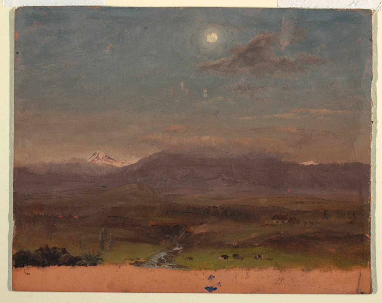 Colômbia ou Equador, montanhas, luar de Frederic Edwin Church