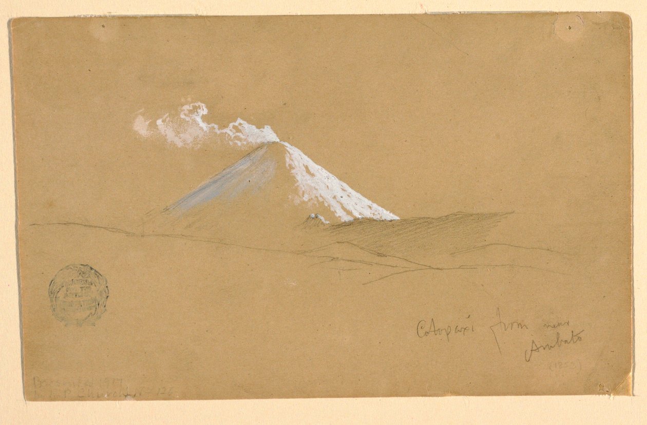Cotopaxi de perto de Ambato, Equador de Frederic Edwin Church
