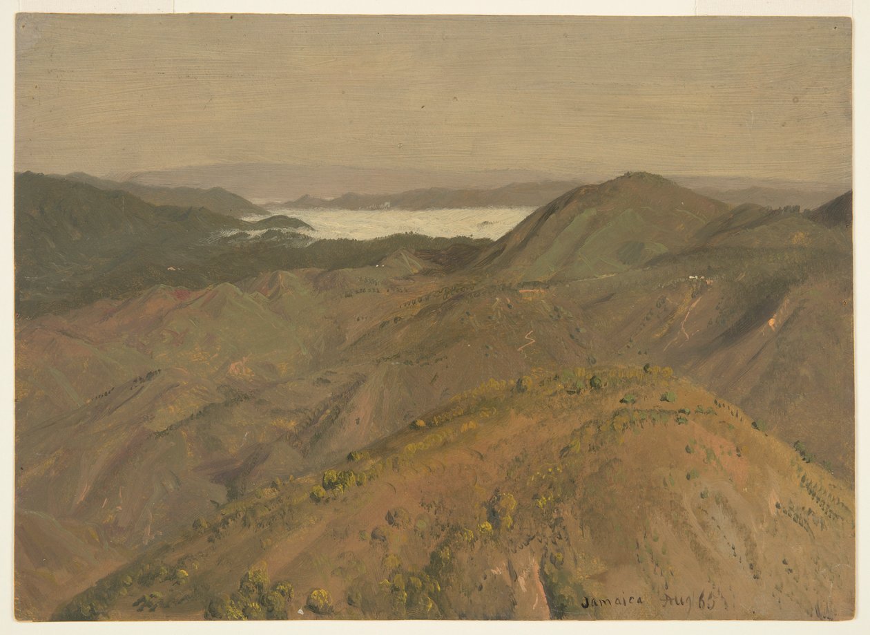 Vista distante sobre colinas, Jamaica, Índias Ocidentais de Frederic Edwin Church