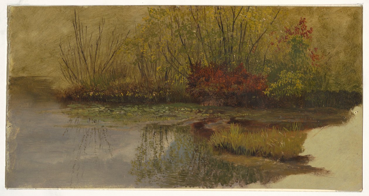 Desenho, Um canto de uma lagoa, ca. 1860 de Frederic Edwin Church