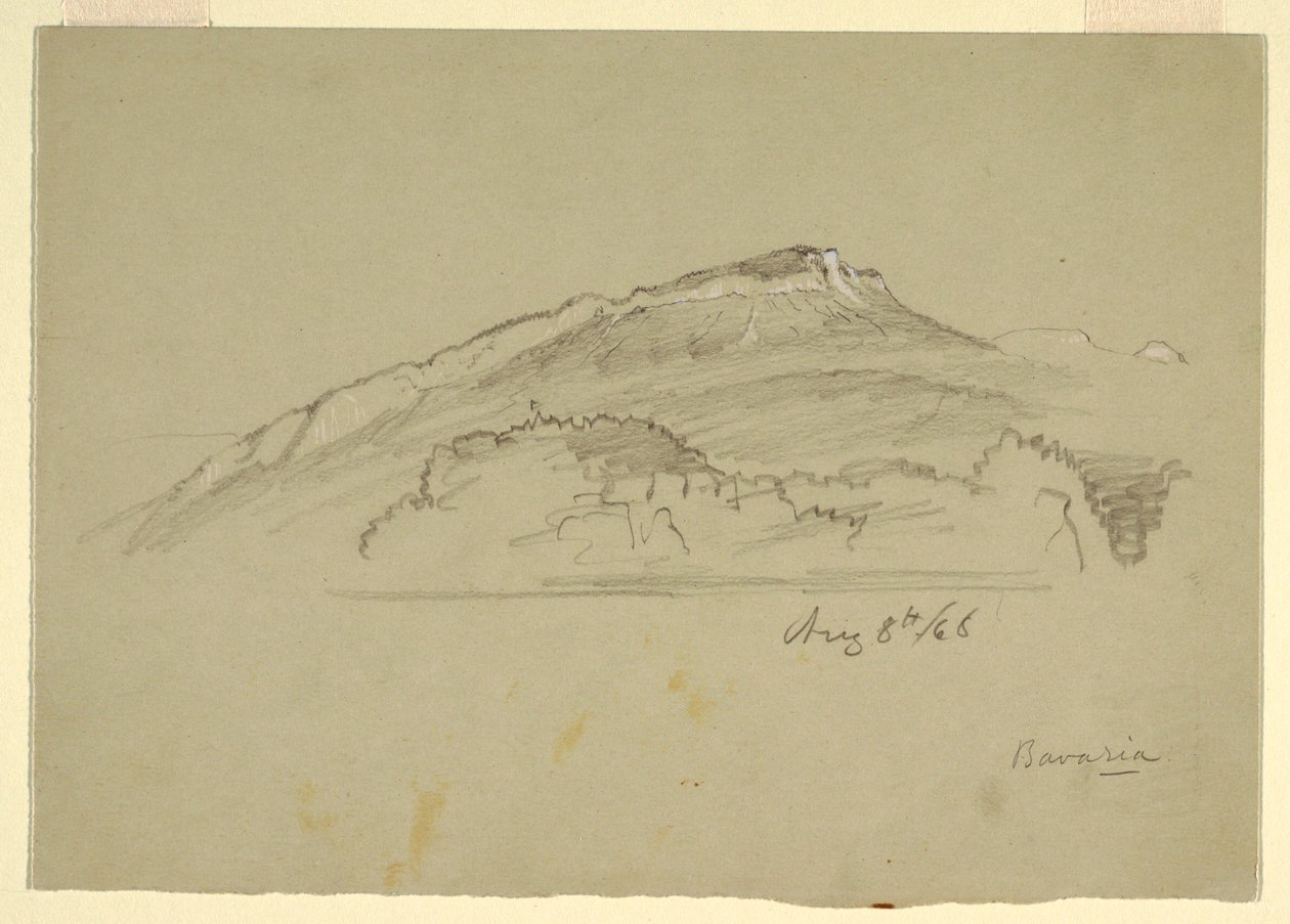Desenho, Uma árvore, Baviera, 8 de agosto de 1868 de Frederic Edwin Church