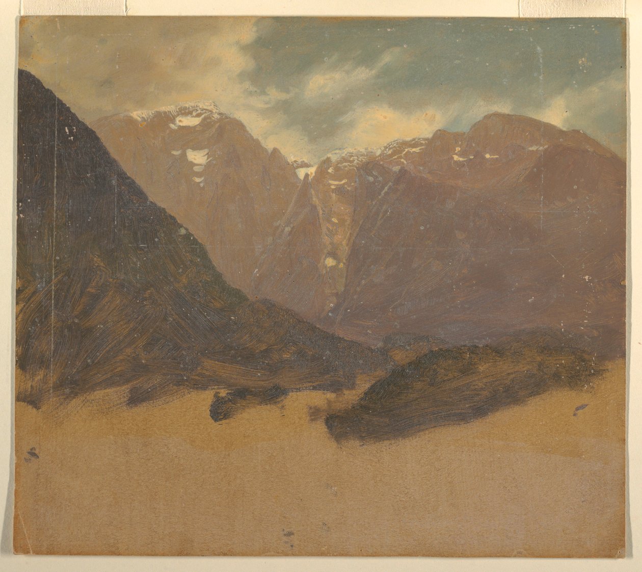 Desenho, Paisagem alpina (Baviera ou Suíça), 1868 de Frederic Edwin Church