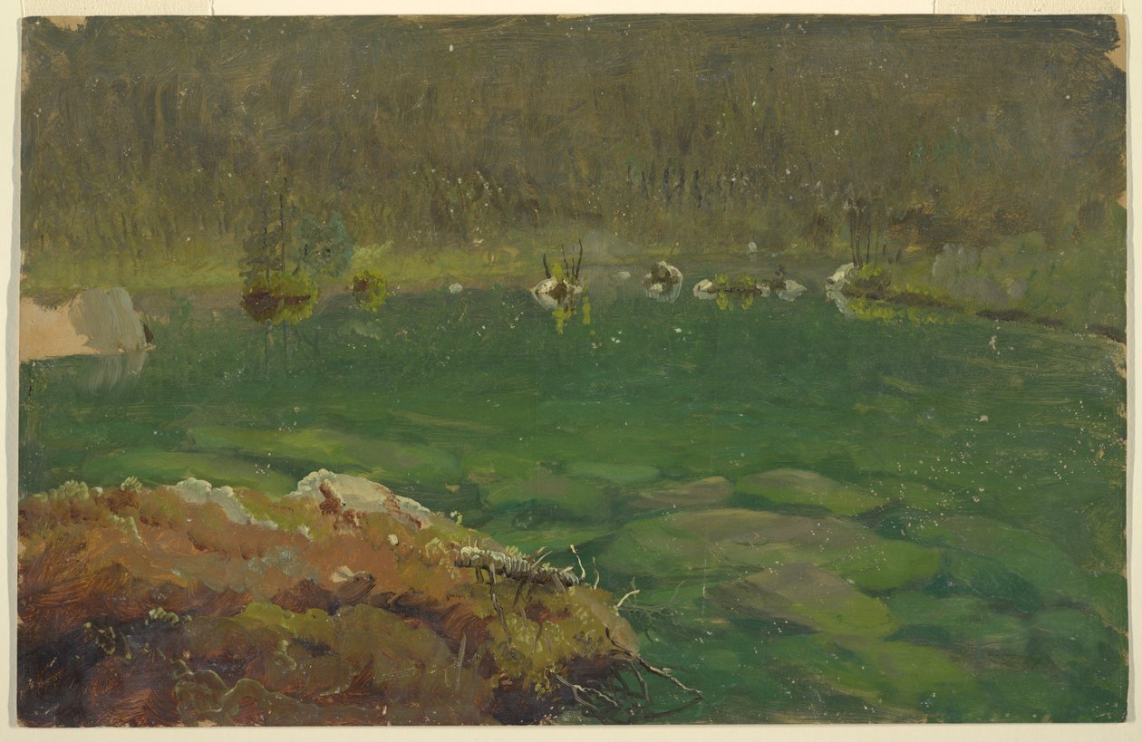 Desenho, Lago Apline, Baviera ou Suíça, 1868 de Frederic Edwin Church