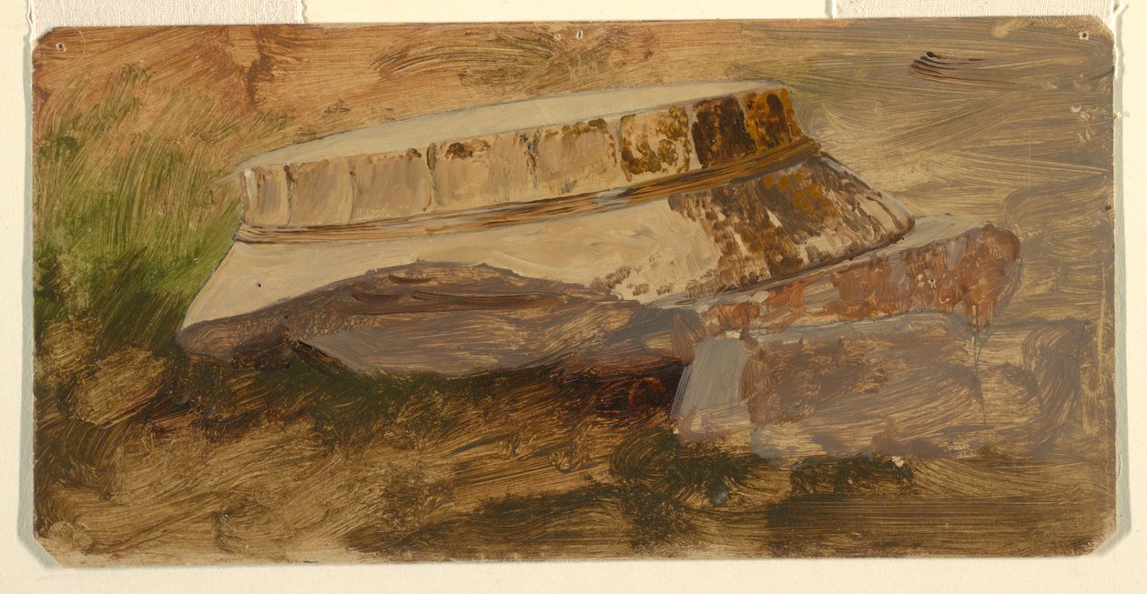 Desenho, Atenas, capitel caído do Parthenon, 1869 de Frederic Edwin Church
