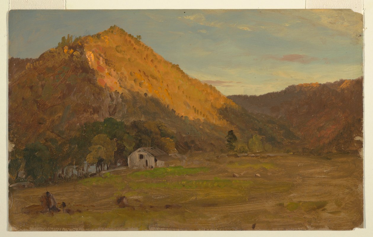 Desenho, Paisagem de outono (Carolina do Norte), 1865-70 de Frederic Edwin Church