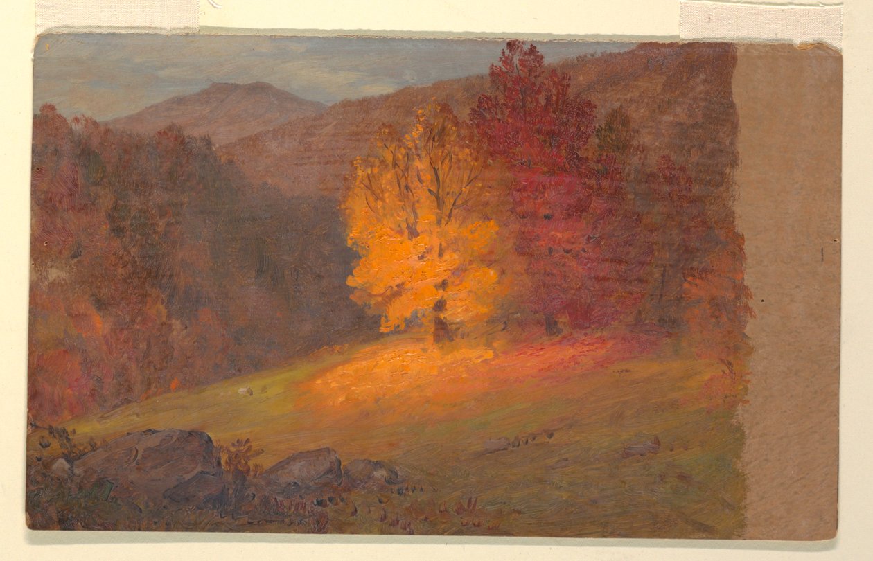 Desenho, Paisagem de outono, 1860-70 de Frederic Edwin Church