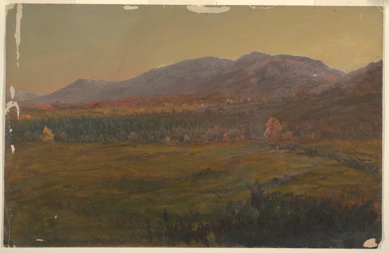 Desenho, Paisagem de outono, Hudson, Nova Iorque, ca. 1860 de Frederic Edwin Church
