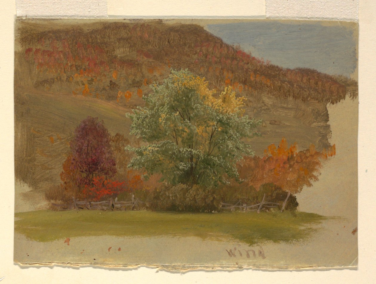 Desenho, Paisagem de outono, ca. 1865 de Frederic Edwin Church