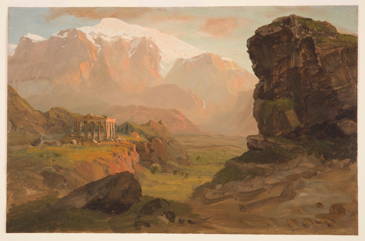 Desenho, Fantasia de Bashan, abril de 1869 de Frederic Edwin Church
