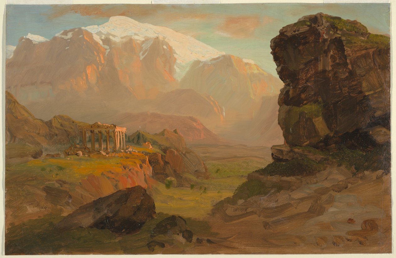 Desenho, Fantasia de Bashan, abril de 1869 de Frederic Edwin Church