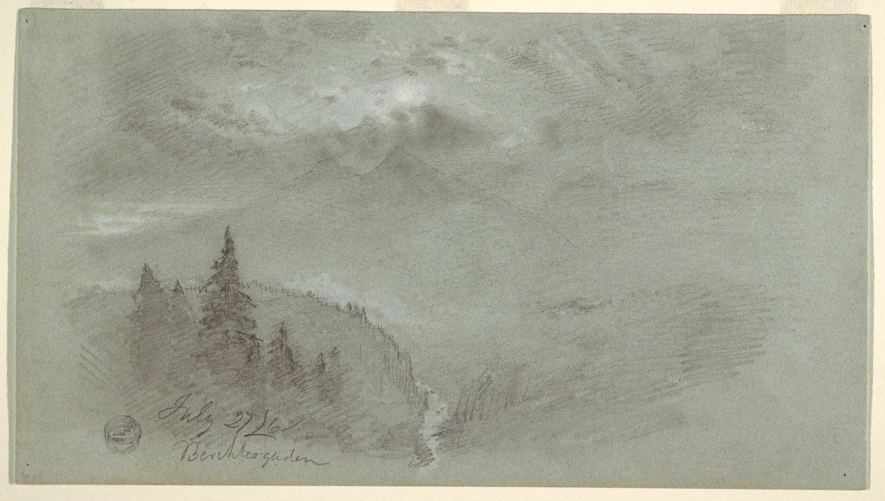 Desenho, Berchtesgaden, Baviera, 27 de julho de 1868 de Frederic Edwin Church