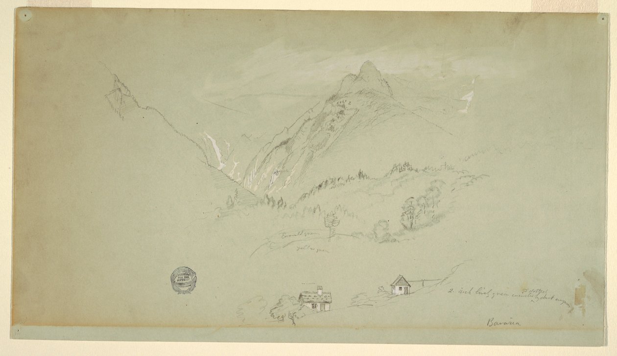 Desenho, Berchtesgaden, Baviera, junho-agosto de 1868 de Frederic Edwin Church