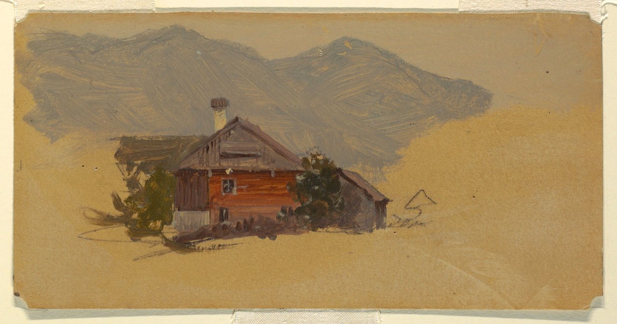 Desenho, Berchtesgaden, casa de camponês, 1868 de Frederic Edwin Church