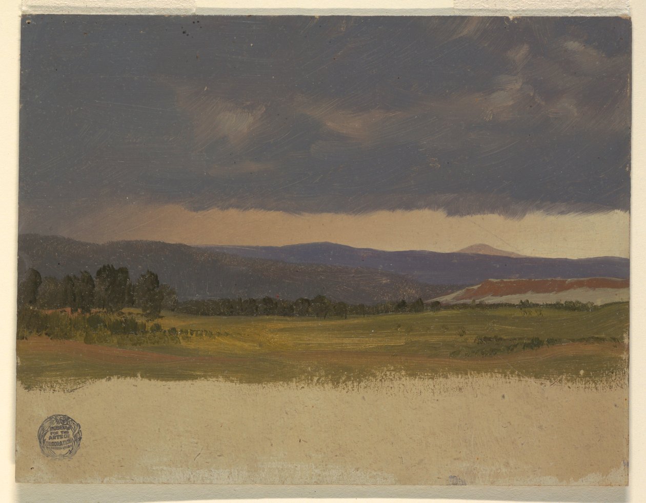 Desenho, Blue Hill sob nuvens baixas, 1869-70 de Frederic Edwin Church