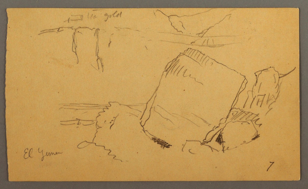 Desenho, Pedregulhos, fevereiro, possivelmente 1868 de Frederic Edwin Church