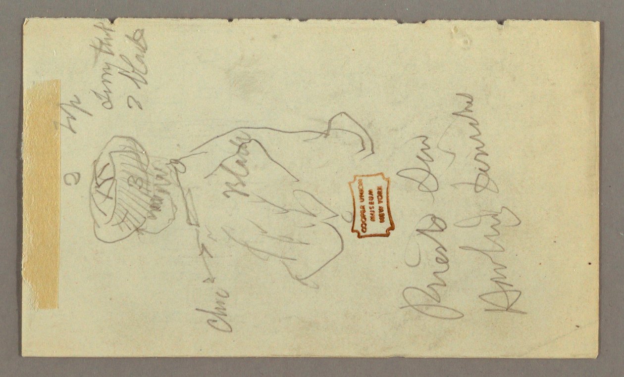 Desenho, Rapaz com turbante, possivelmente 1868 de Frederic Edwin Church