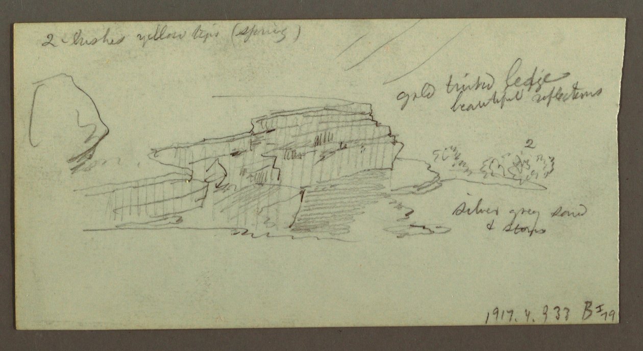 Desenho, Canyon, possivelmente 1868 de Frederic Edwin Church