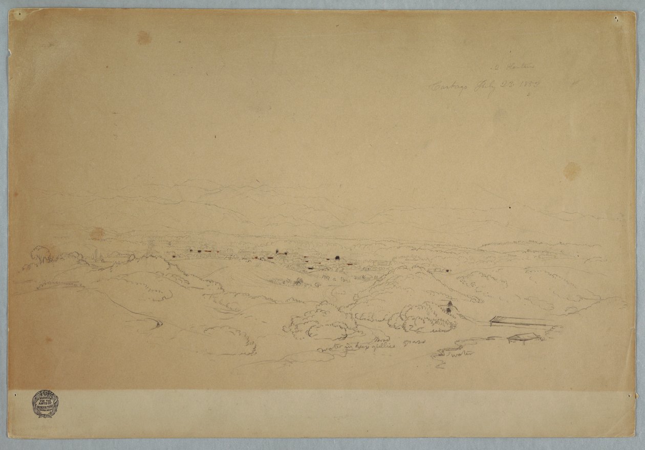 Desenho, Cartago, Colômbia, 23 de julho de 1853 de Frederic Edwin Church